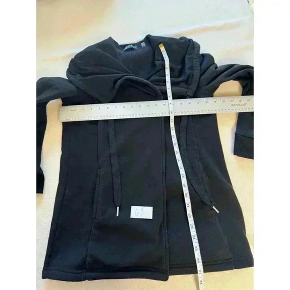Bagatelle Fleece Open Jacket Women's M Black Long Sleeve Side Slit Pockets - Picture 7 of 10